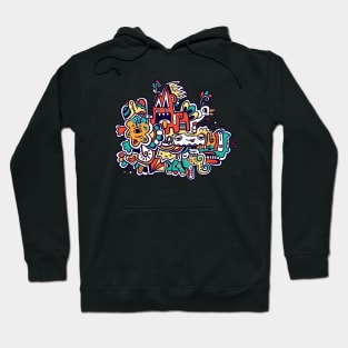 Abstract animal doodle Hoodie